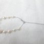 freshwater big and small pearl station bracelet on 925 silver ball chain ,00142SC
