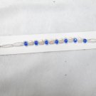 freshwater rice pearl and bule crystal bracelet for children,00146SM