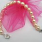 ,freshwater round pearl Bracelet with 925 silver clasp,00234SY