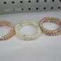 freshwater potato pearl  Stretch bracelet two row,00236SB