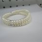 freshwater potato pearl  Stretch bracelet two row,00236SB