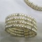 simple elegant 4 strand clutured rearl pearl bangle and  necklace for wedding,00245TM