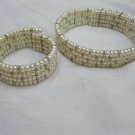 simple elegant 4 strand clutured rearl pearl bangle and  necklace for wedding,00245TM