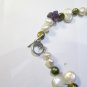 freshwater nuggest pearl flower neckalce with toggle clasp,00254XL