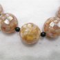 lustrous round shape abalone shell bead necklace for fashionable dress ,00267XY01