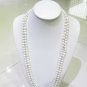 simple freshwater potato pearl long necklace for sweater in winter,60inch,00320XC