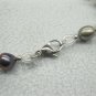 multicolor oval genuine pearl necklace with silver bead for winter ,00328XM