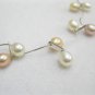 freshwater genuine pearl silver necklace,00399XM