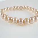 freshwater natural pink circle pearl elastic bracelet,,00533SC