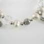 freshwater natural potato pearl and crystal bracelet with pineapple charm,00530SC