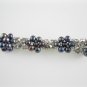 freshwater cultured black pearl and crystal bracelet with magnetic clasp,00528SC