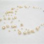 multiRows Pearls Like Stars Sparkling in 925 Silver Illusion Necklace&iuml;&frac14;�00481XC