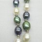multicolor freshwater pearl necklace for sweater and winter,00484XM