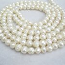 8-9mm  freshwater ringed pearl  in strand,01003XC