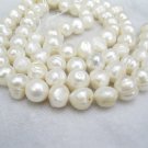10-11mm freshwater ringed  genuine pearl on  loose strand,01005XC