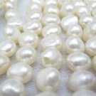 8-9mm pure freshwater nugget pearl strand,38 cm strand，01009XL