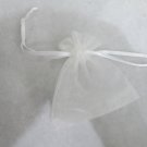 10 pcs white Organza Drawstring Bags for jewelry，01016BS