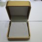 gold Leatherette jewelry box for pearl earring,01023BE