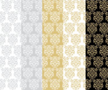 12 Digital Scrapbook Paper Arabesque Pattern