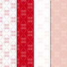10 Digital Scrapbook Paper Heart Pattern