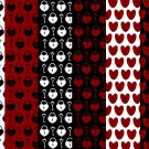 12 Digital Scrapbook Paper Heart Padlock Key Love Pattern