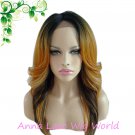 free shipping synthetic black orange lace front wig for women
