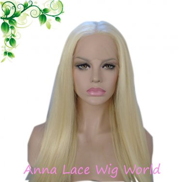 free shipping synthetic blond lace front wig for women