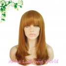 synthetic light brown 18inch mono top wig