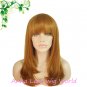 synthetic light brown 18inch mono top wig