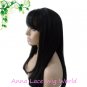 2017 Synthetic Dark Brown long Band Mono Top wig