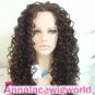 FASHIONAL Synthetic Spanish Curl Black Lace Front Wig