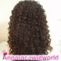 FASHIONAL Synthetic Spanish Curl Black Lace Front Wig