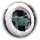 Baby pink fuzzy car Steering wheel cover