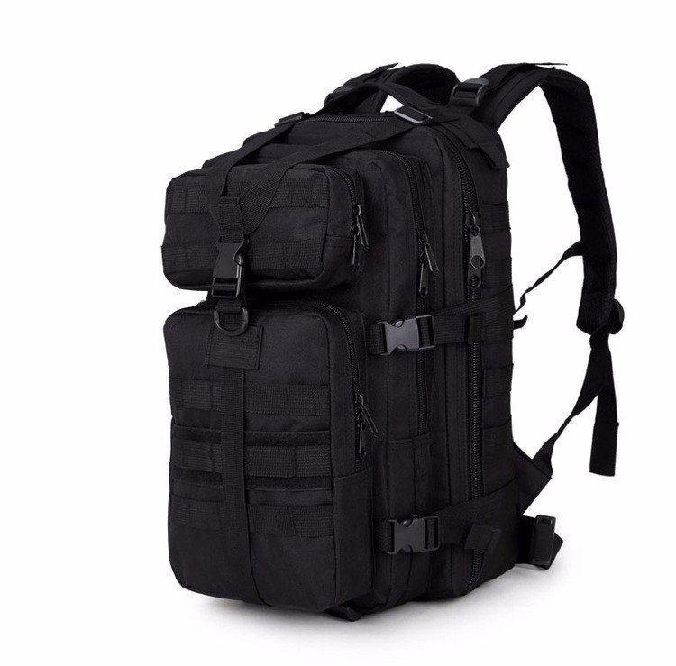 3P Hiking Tactical Backpacks Military Outdoor Waterproof Backpack - Black