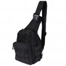 Sling Single Shoulder Bag Backpack - Black
