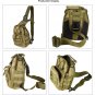Sling Single Shoulder Bag Backpack - Black