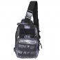 Sling Single Shoulder Bag Backpack - Black Python Pattern