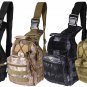 Sling Single Shoulder Bag Backpack - Mud Color Python Pattern