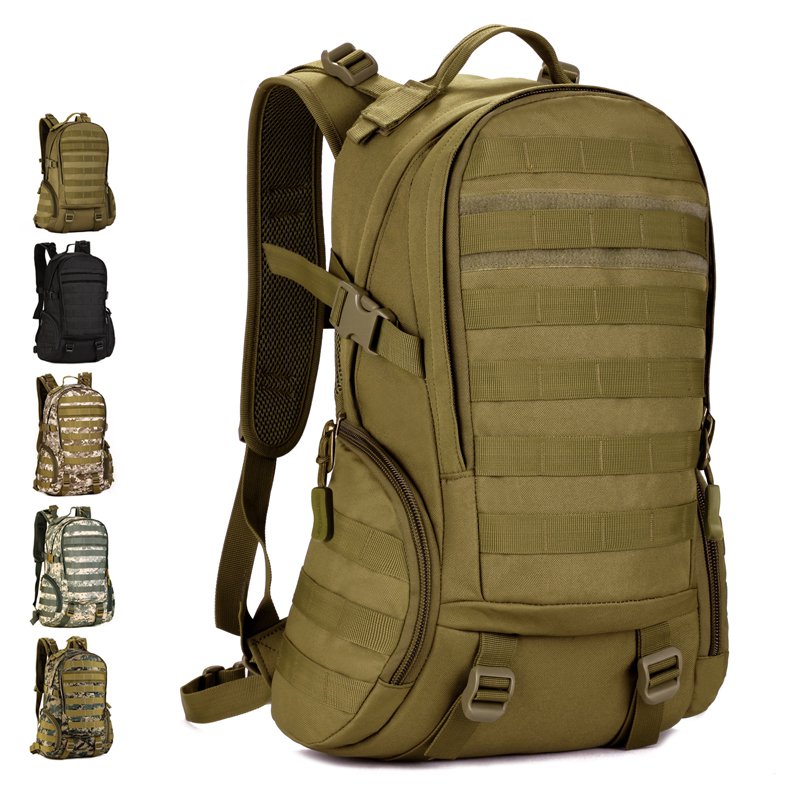 Tactical Outdoor Backpack 35L Waterproof Travel Bag - Wolf Brown