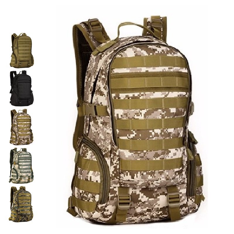 Tactical Outdoor Backpack 35L Waterproof Travel Bag - Desert Digital