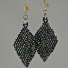 Iridescent Metallic Glass Earrings