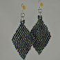 Iridescent Metallic Glass Earrings