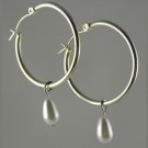 Faux Pearl Teardrop