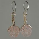 Iridescent Pink Crackle Lever