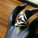 Fancy classic vintage 925 sterling silver cocktail ring for women size 6