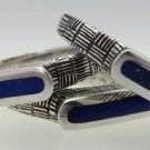 Vintage sterling silver ring for women lapis lazuli with gold pyrite