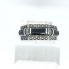 Vintage 925 Sterling Silver Black Onyx Ring Size 6