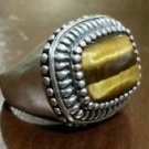 Vintage 925 Sterling Silver Tiger Eye Gemstone Ring for Women size 7
