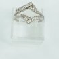 14k White Gold Diamond Insert Ring Size 7