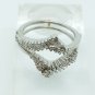 14k White Gold Diamond Insert Ring Size 7
